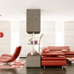Interior of modern apartment panorama 3d render
